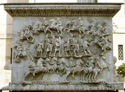 Militärparade, vom Sockel der Säule des Antoninus Pius, ca. 161 von Roman